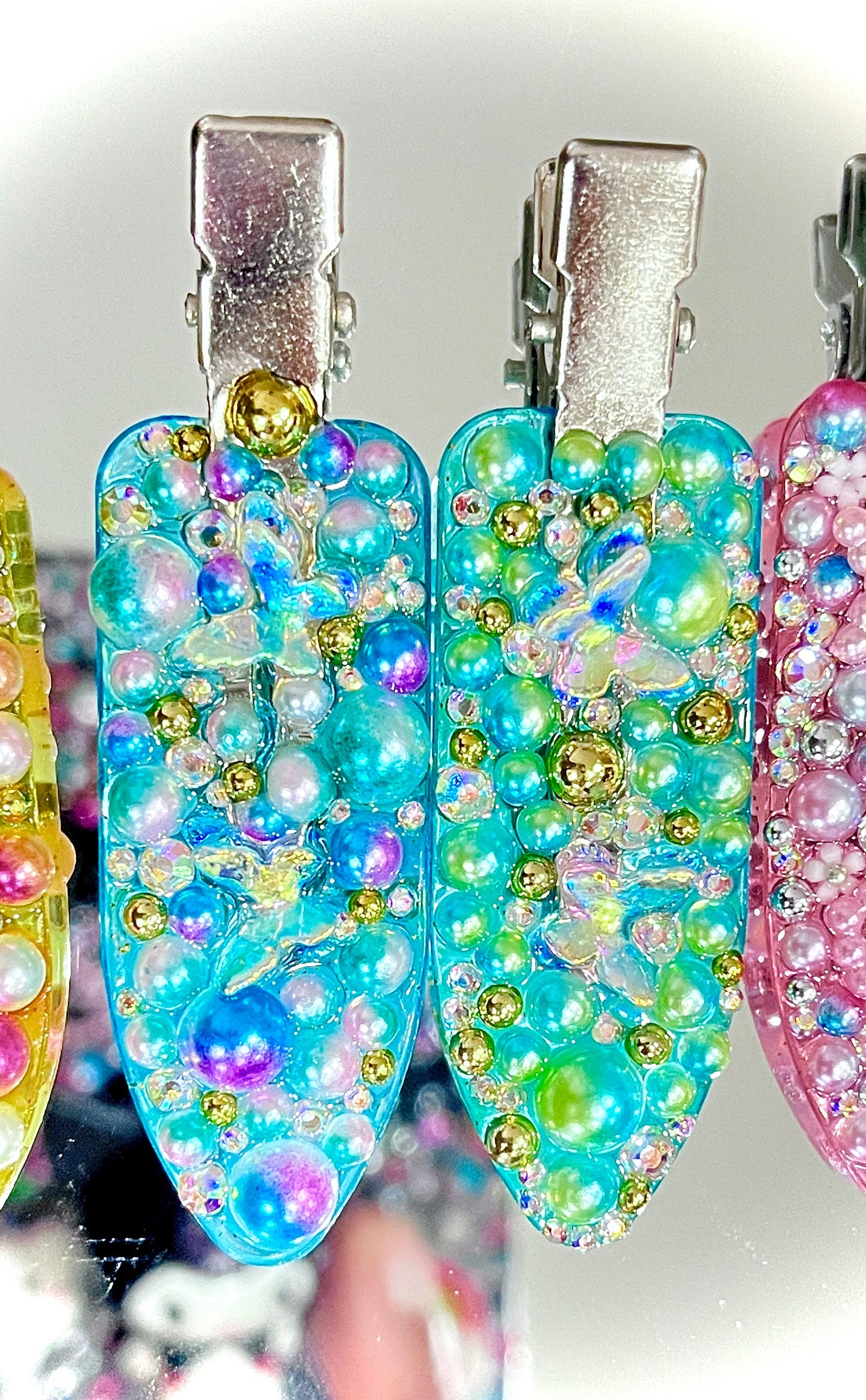 Fun Summer Hairclips - Blue Collection - MoonlitCrafterz