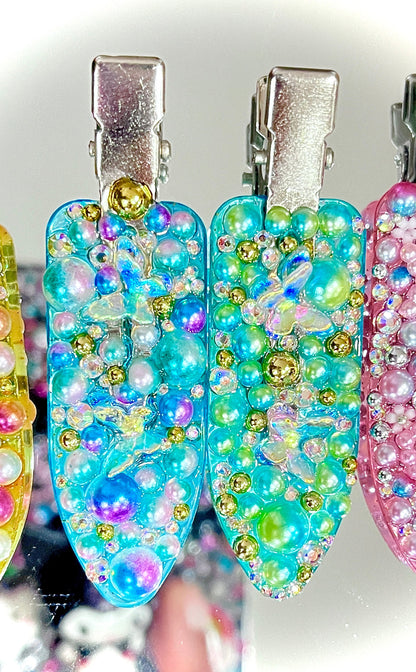 Fun Summer Hairclips - Blue Collection - MoonlitCrafterz