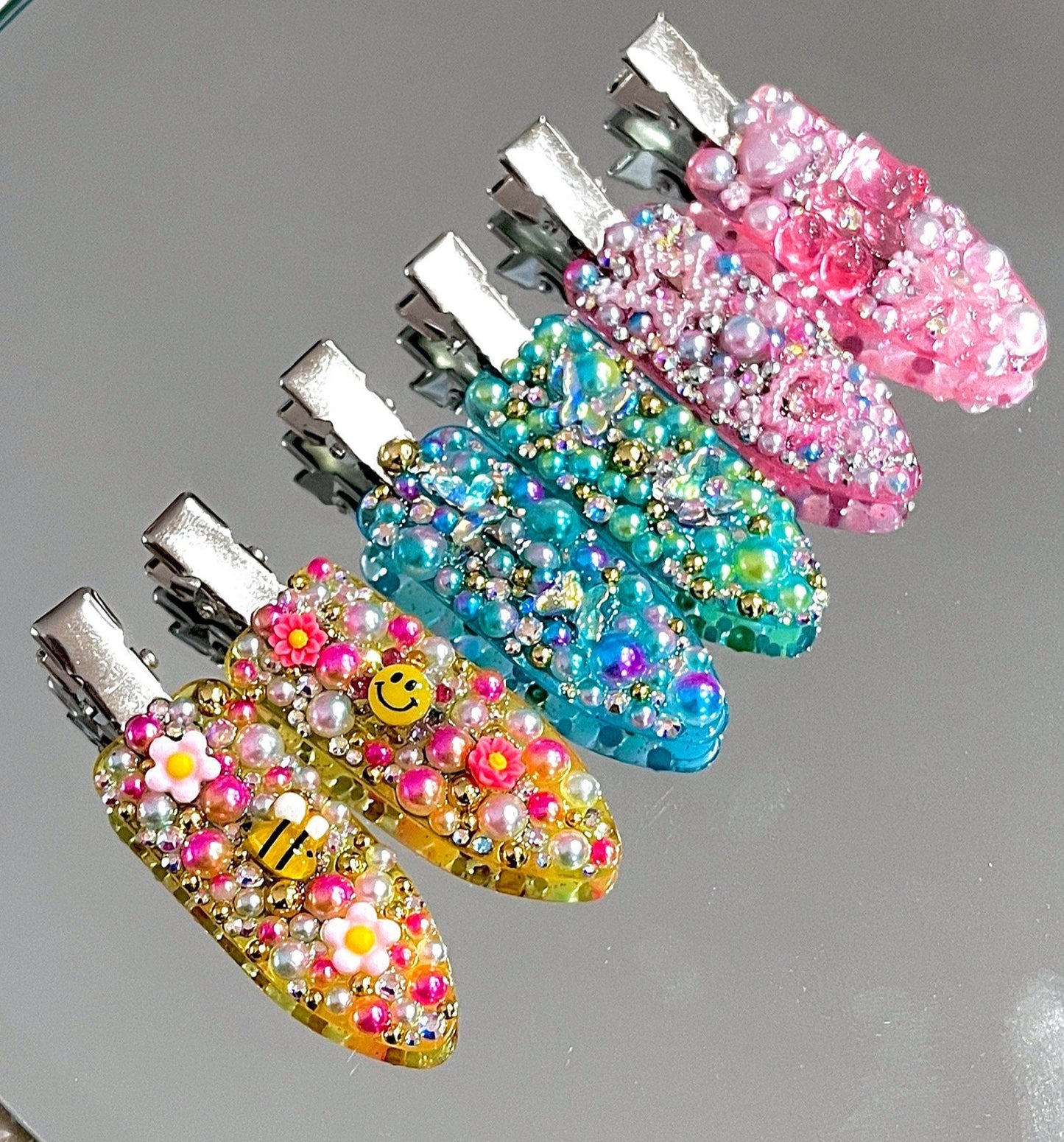 Fun Summer Hairclips - Yellow Collection - MoonlitCrafterz