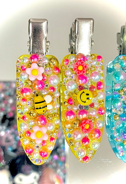 Fun Summer Hairclips - Yellow Collection - MoonlitCrafterz