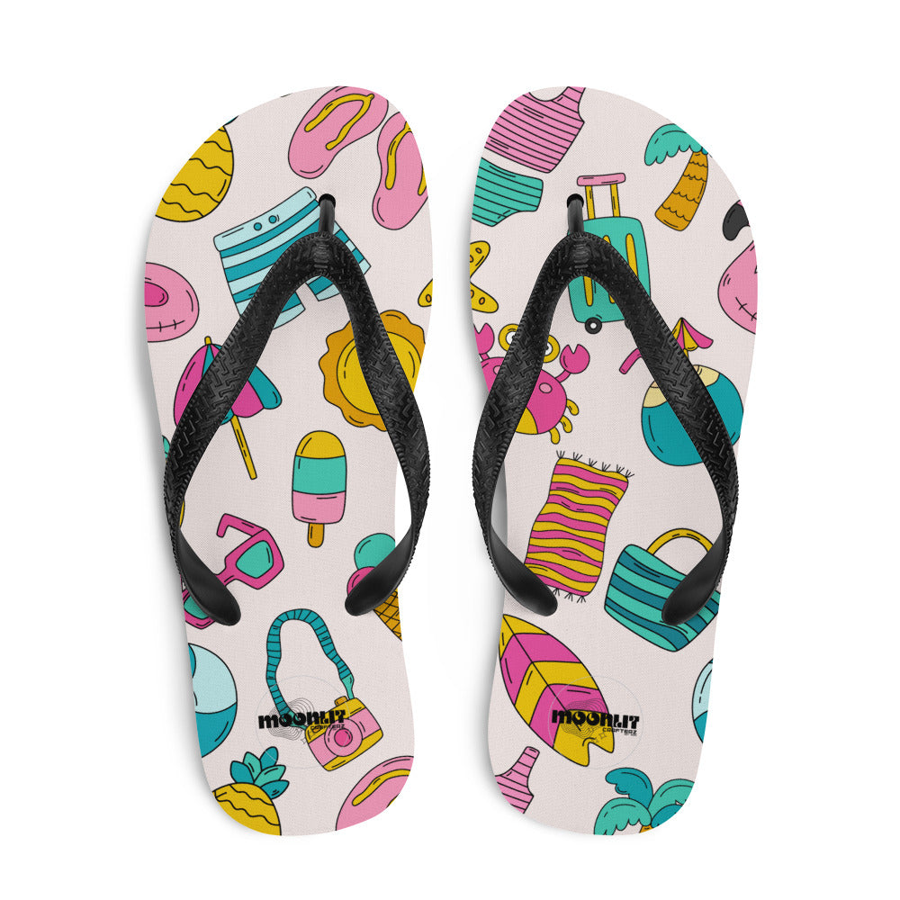 Summer Vacation Beach Flip Flops - MoonlitCrafterz