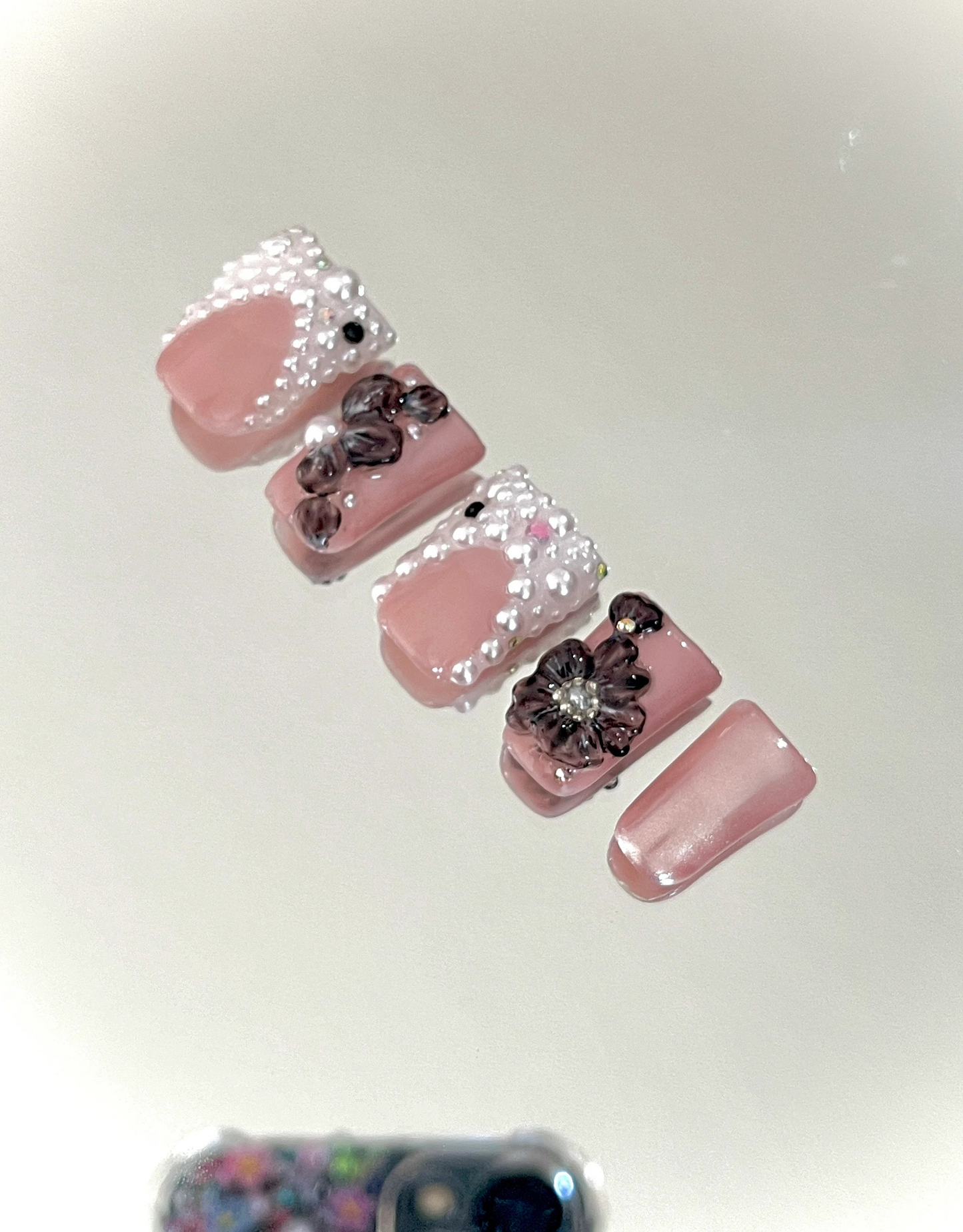 Free Style Bling 3D Flower Duck Nails - MoonlitCrafterz